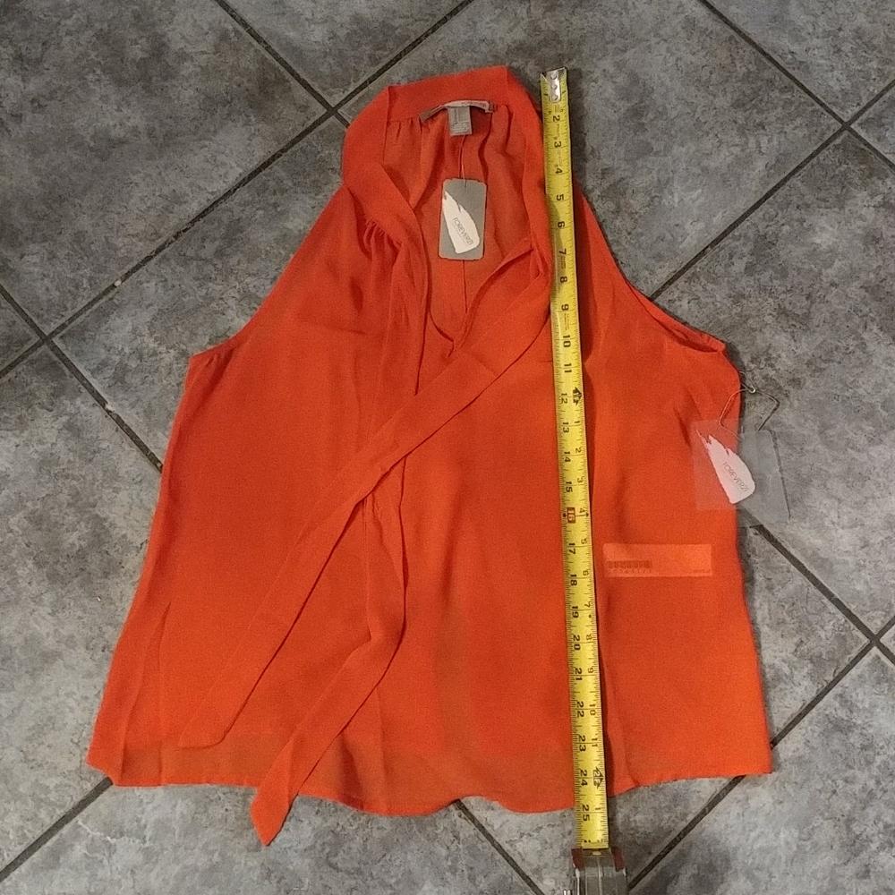(2/$20) NWT F21 red chiffon blouse size small